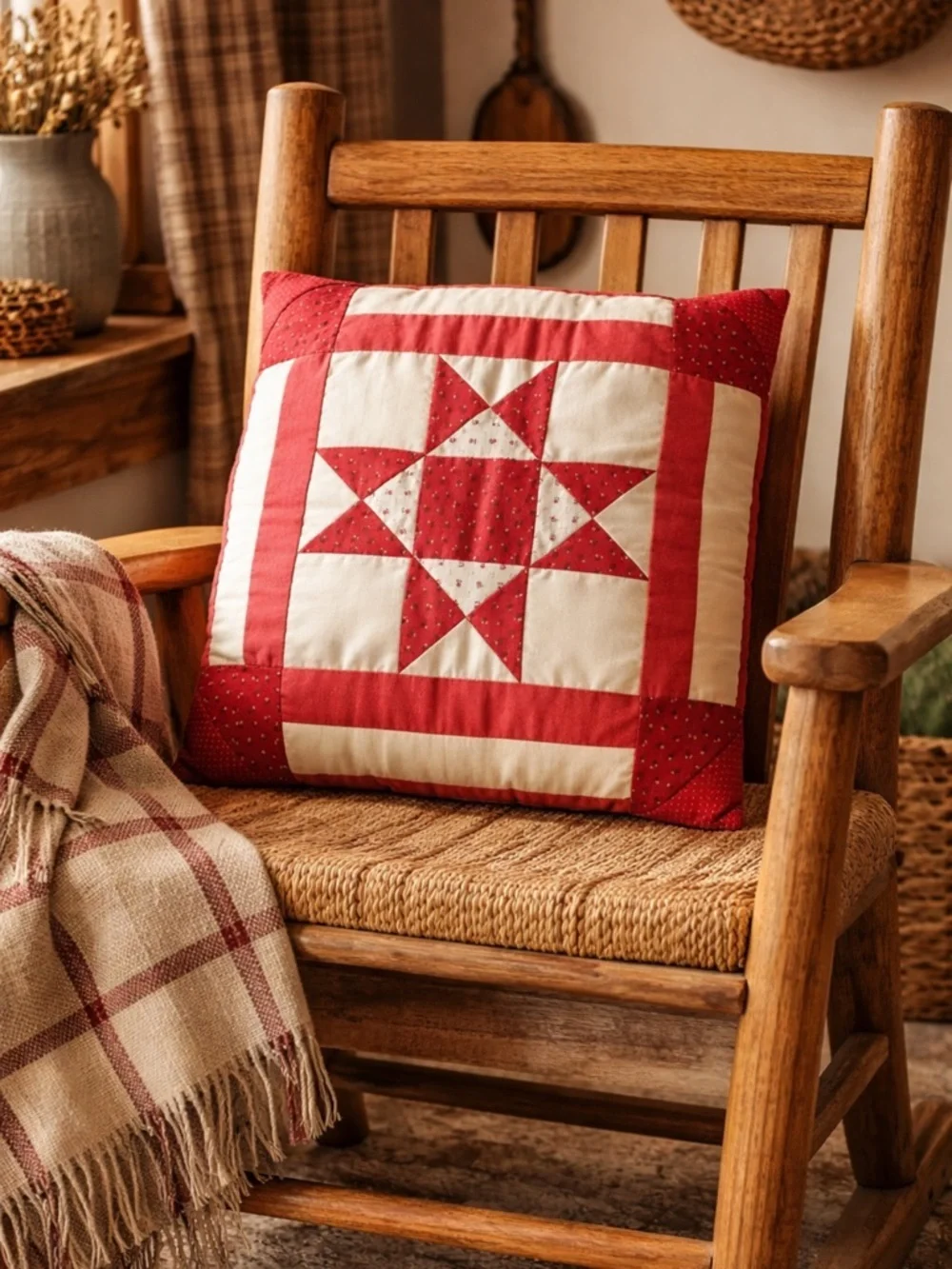 Vintage Quilted Pillow